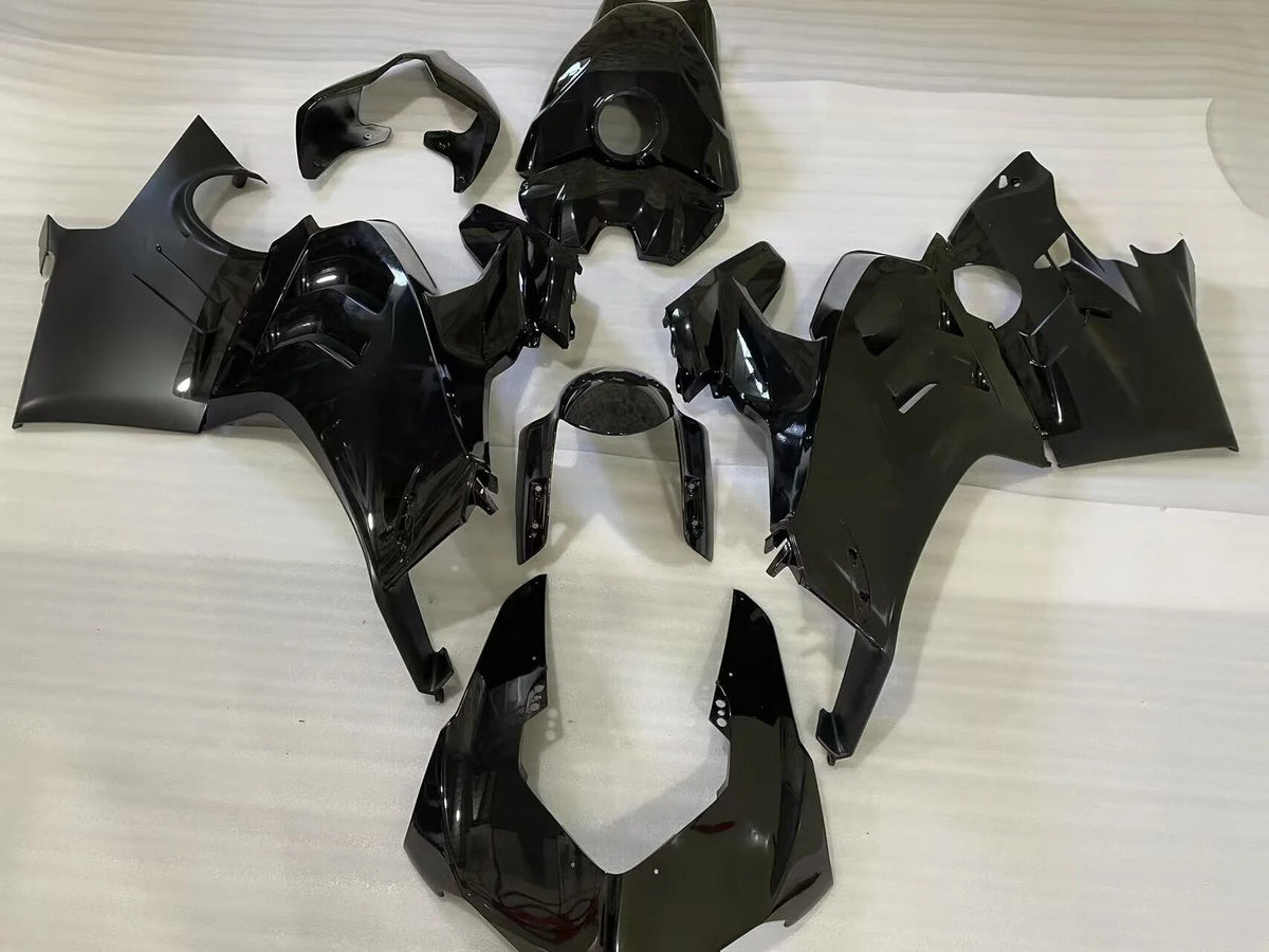 Amotopart Verkleidungsset für Ducati 22–24 Panigale V4 V4S, glänzend schwarz