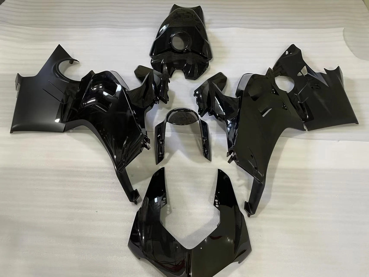 Amotopart Verkleidungsset für Ducati 22–24 Panigale V4 V4S, glänzend schwarz