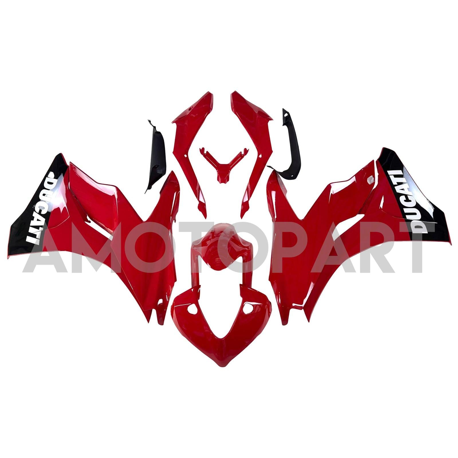 Amotopart 2017-2022 Ducati Supersport 939 / 939S Red Black Fairing Kit