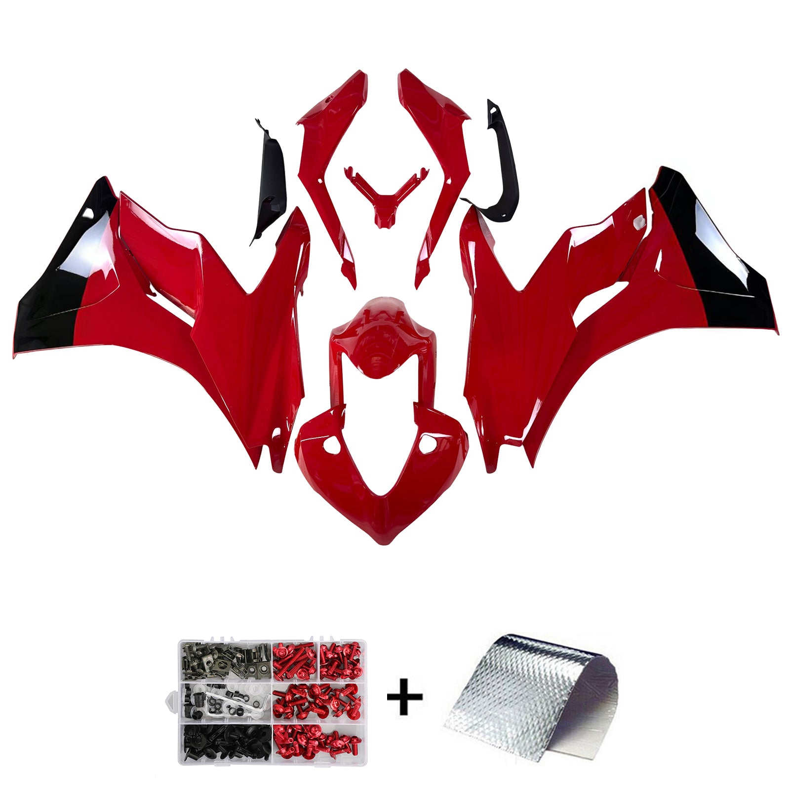 Amotopart 2017-2022 Ducati Supersport 939 / 939S Red Black Fairing Kit