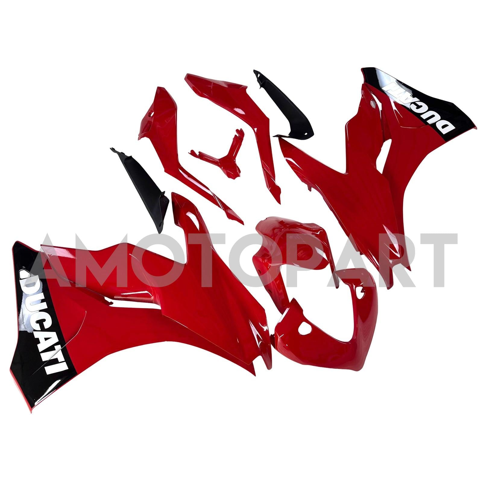 Amotopart 2017-2022 Ducati Supersport 939 / 939S Red Black Fairing Kit