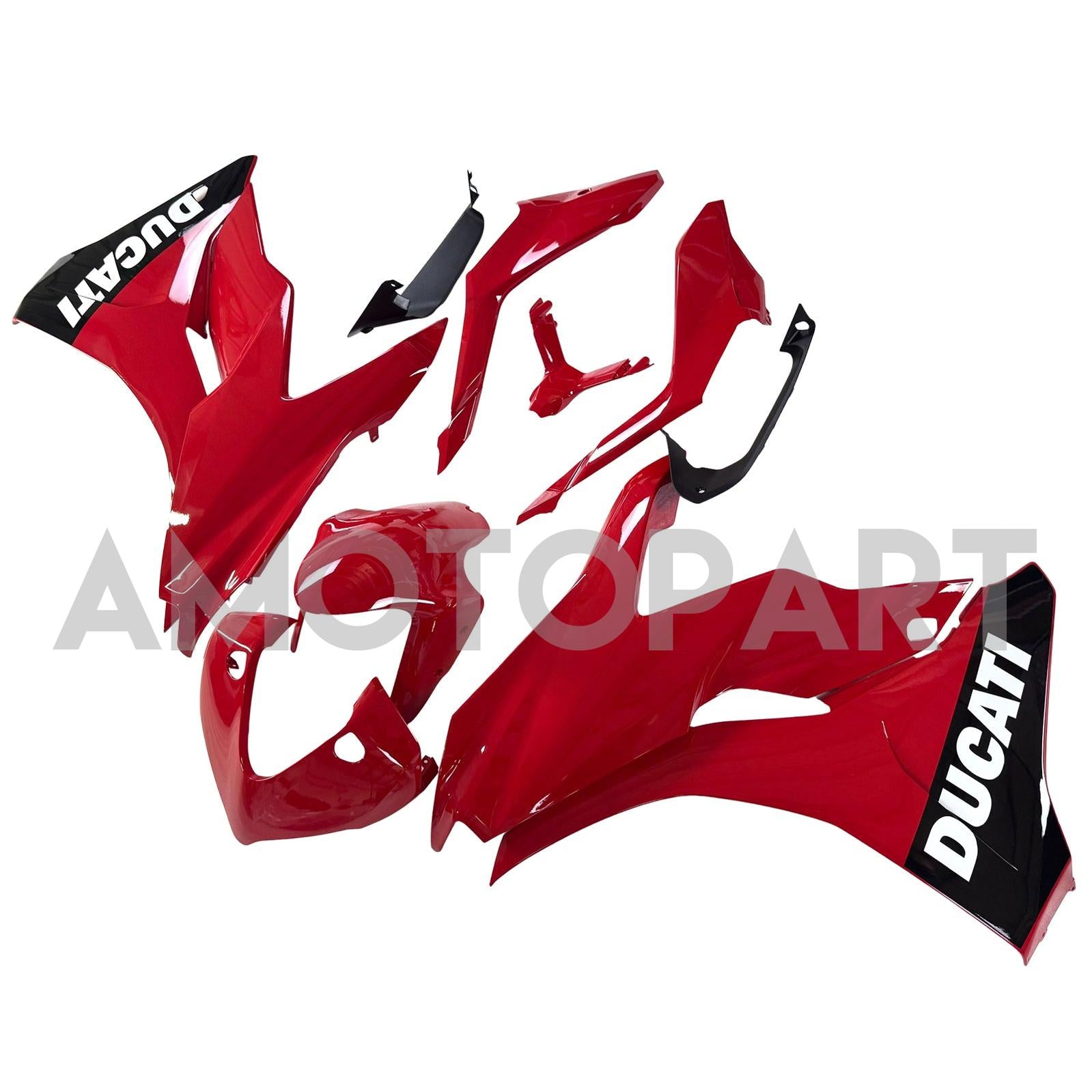 Amotopart 2017-2022 Ducati Supersport 939 / 939S Red Black Fairing Kit