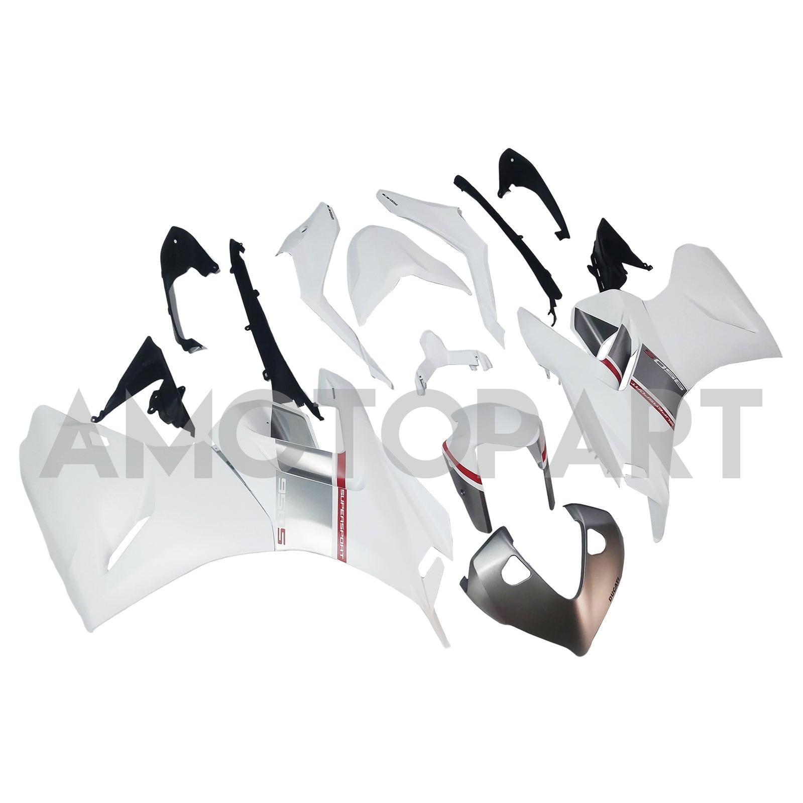 Amotopart 2021-2024 Kit carena Ducati Supersport 950 / 950S Bianco Rosso