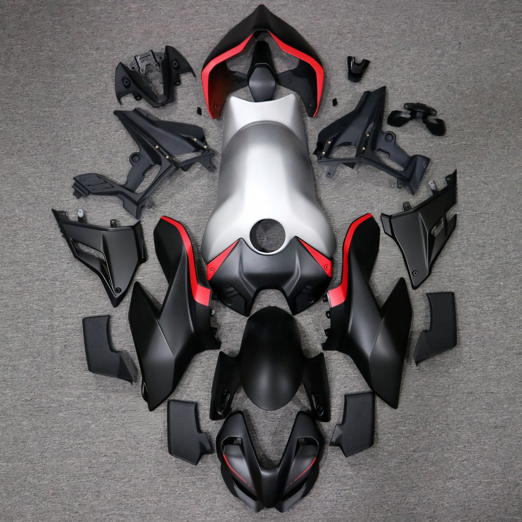 Amotopart 2020-2022 Ducati Street Fighter V4 Matte Black Silver Sada kapotáže