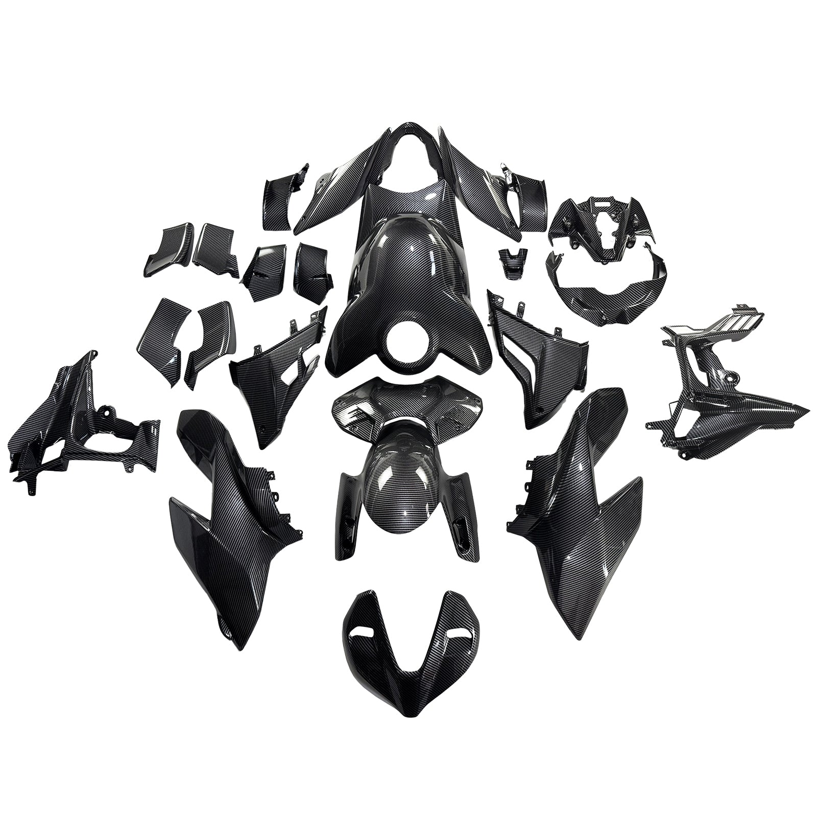 Amotopart 2020-2023 Ducati Street Fighter V4 Carbon Fiber Pattern Fairing Kit