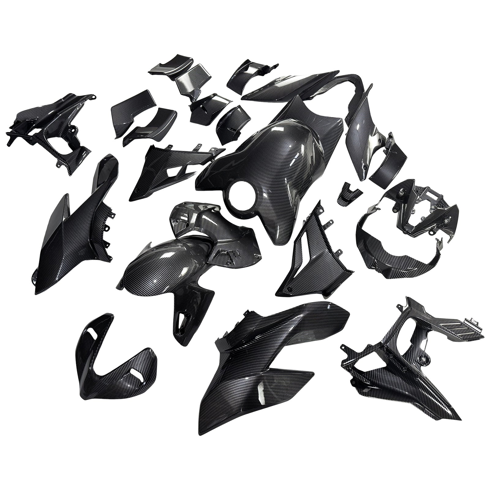 Amotopart 2020-2023 Ducati Street Fighter V4 Carbon Fiber Pattern Fairing Kit