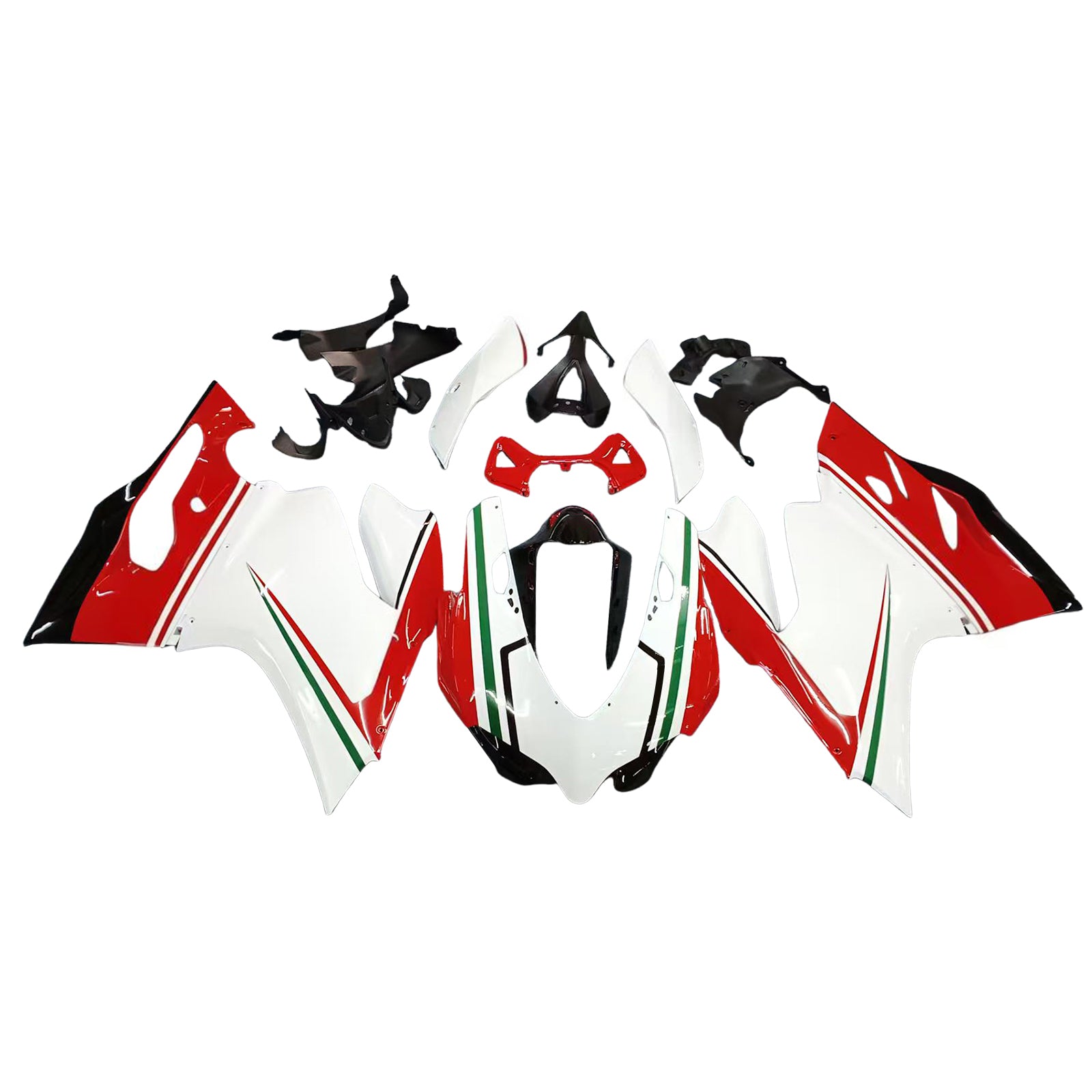 Amotopart 2012-2015 Ducati 899 White Black Red Fairing Kit