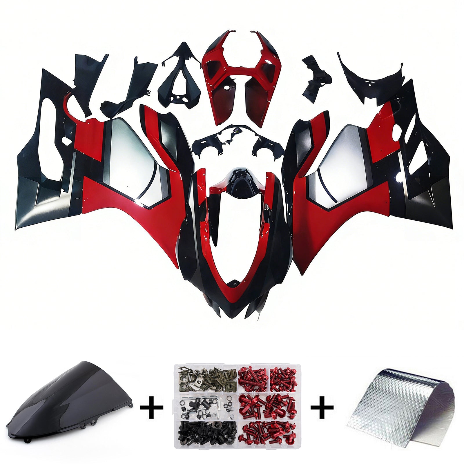 Amotopart 2012-2015 Ducati 899 Silver Black Red Fairing Kit