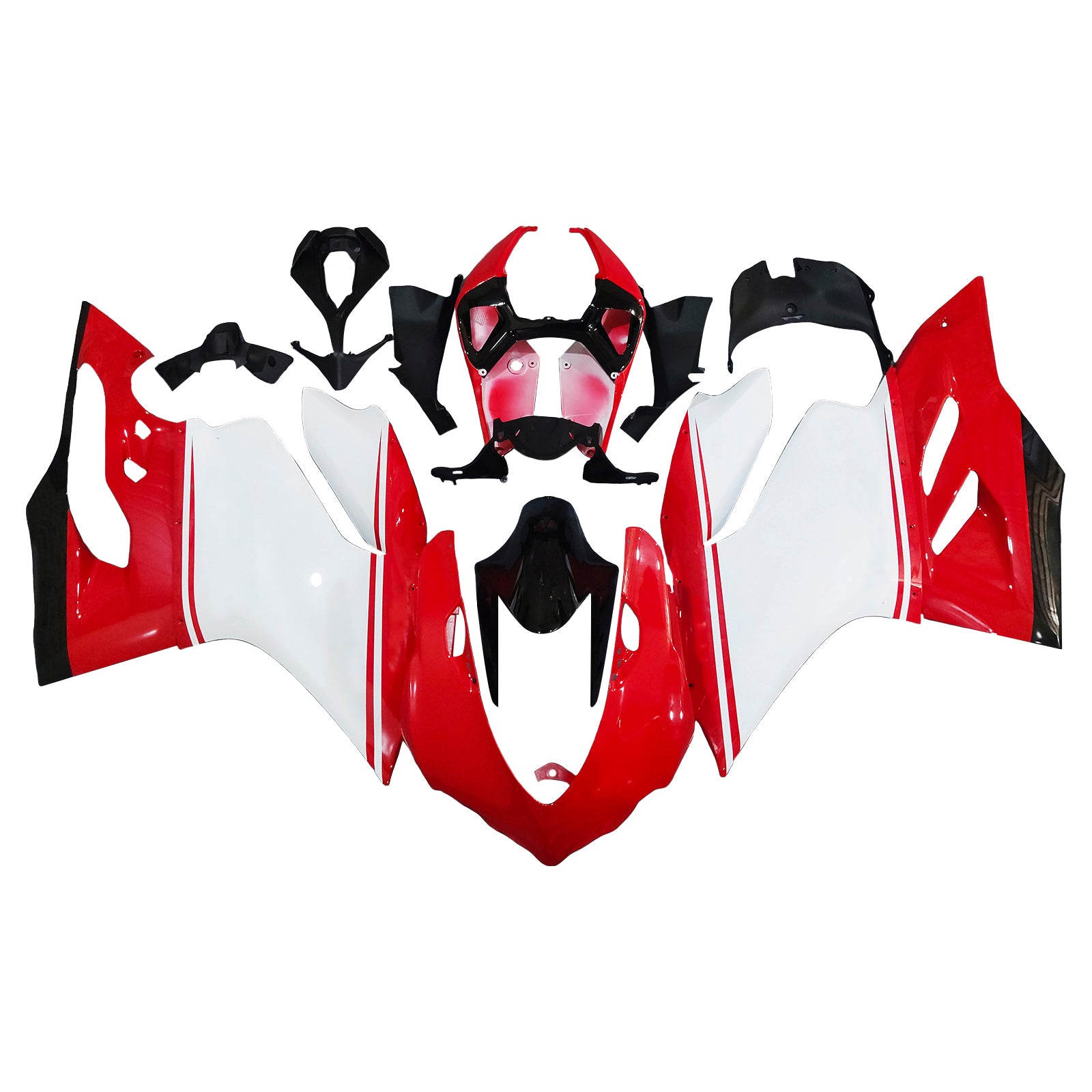 Amotopart 2012-2015 Ducati 899 White Red Black Fairing Kit