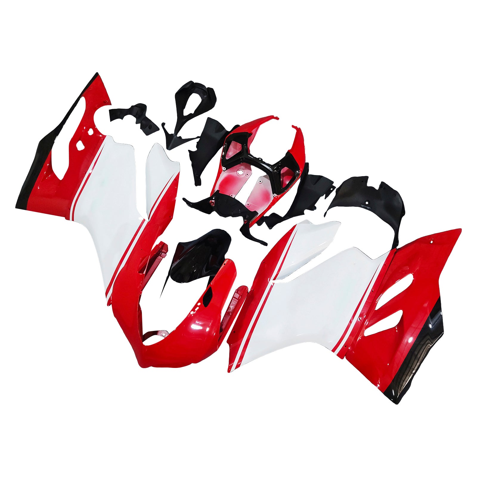 Amotopart 2012-2015 Ducati 899 White Red Black Fairing Kit