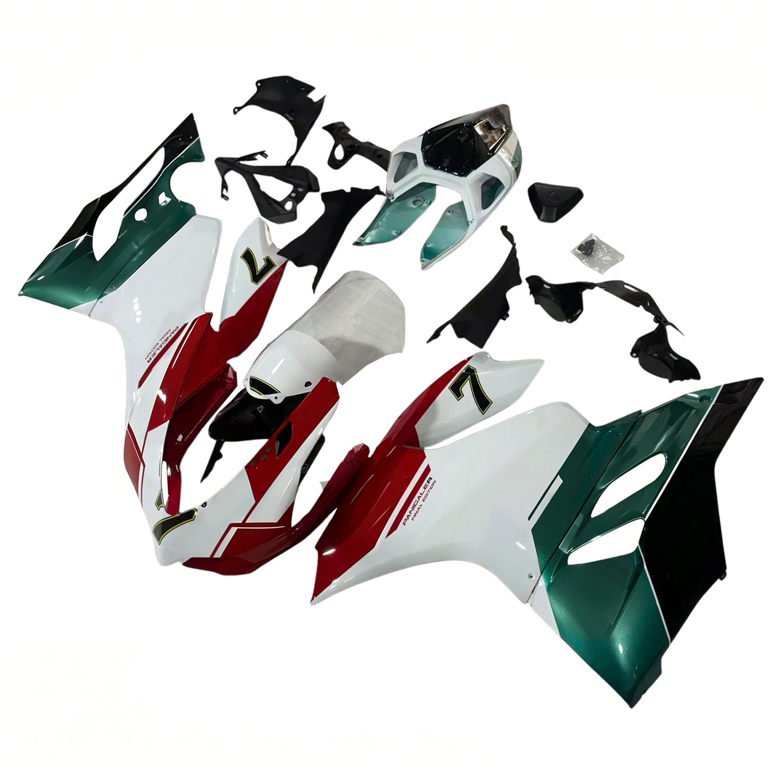 Amotopart 2012-2015 Ducati 899 White Red Green Fairing Kit