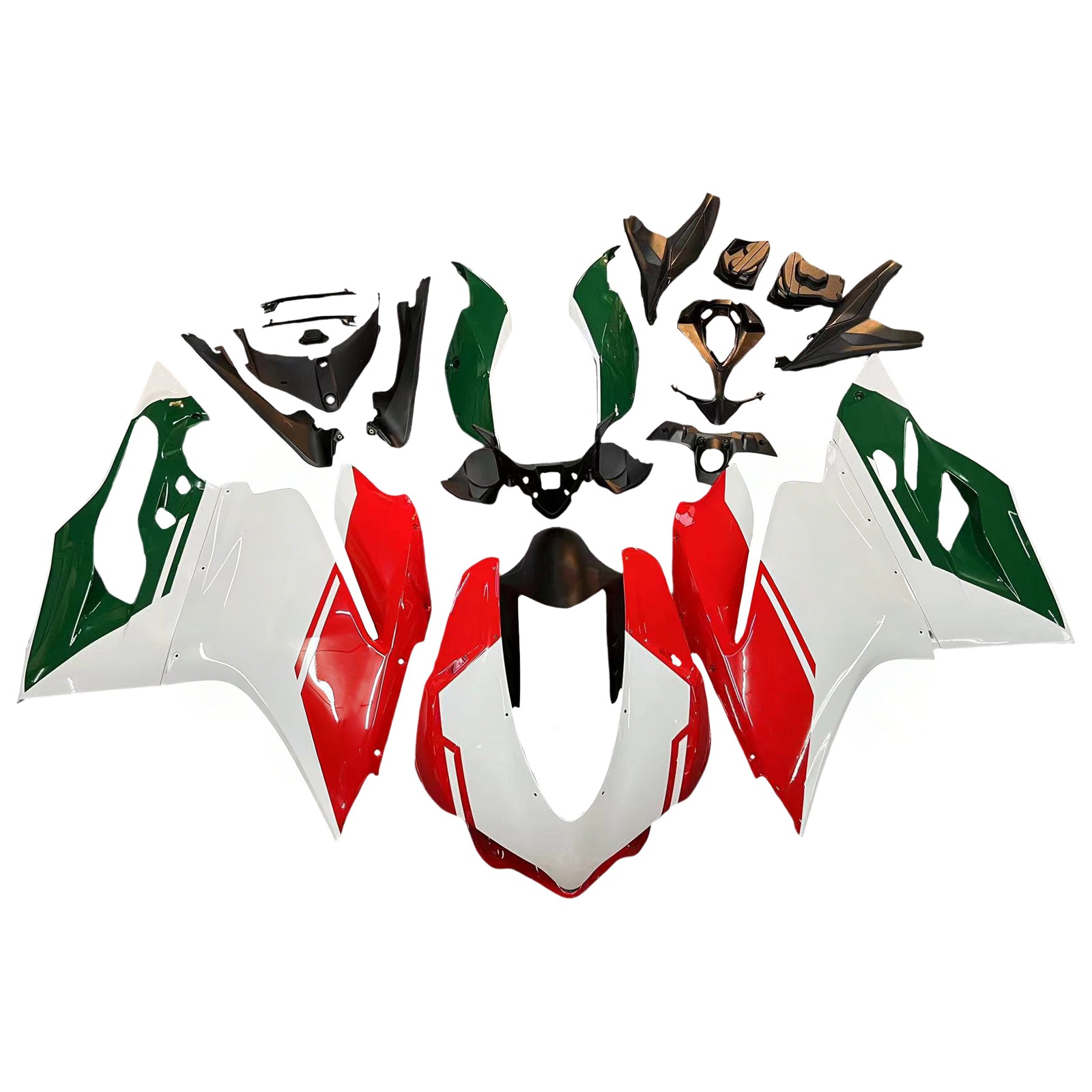 Amotopart 2015-2020 Ducati 959 Red
Green White Fairing Kit