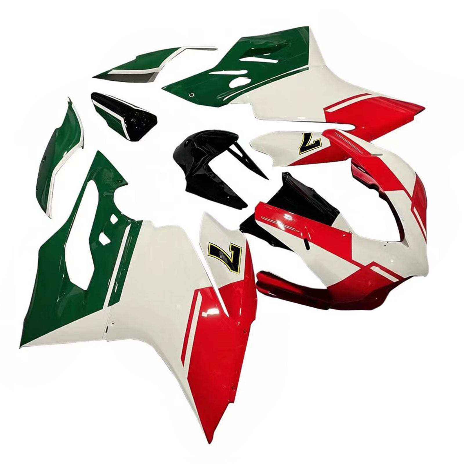 Amotopart 2015-2020 Ducati 959 Green White Red Failing Kit