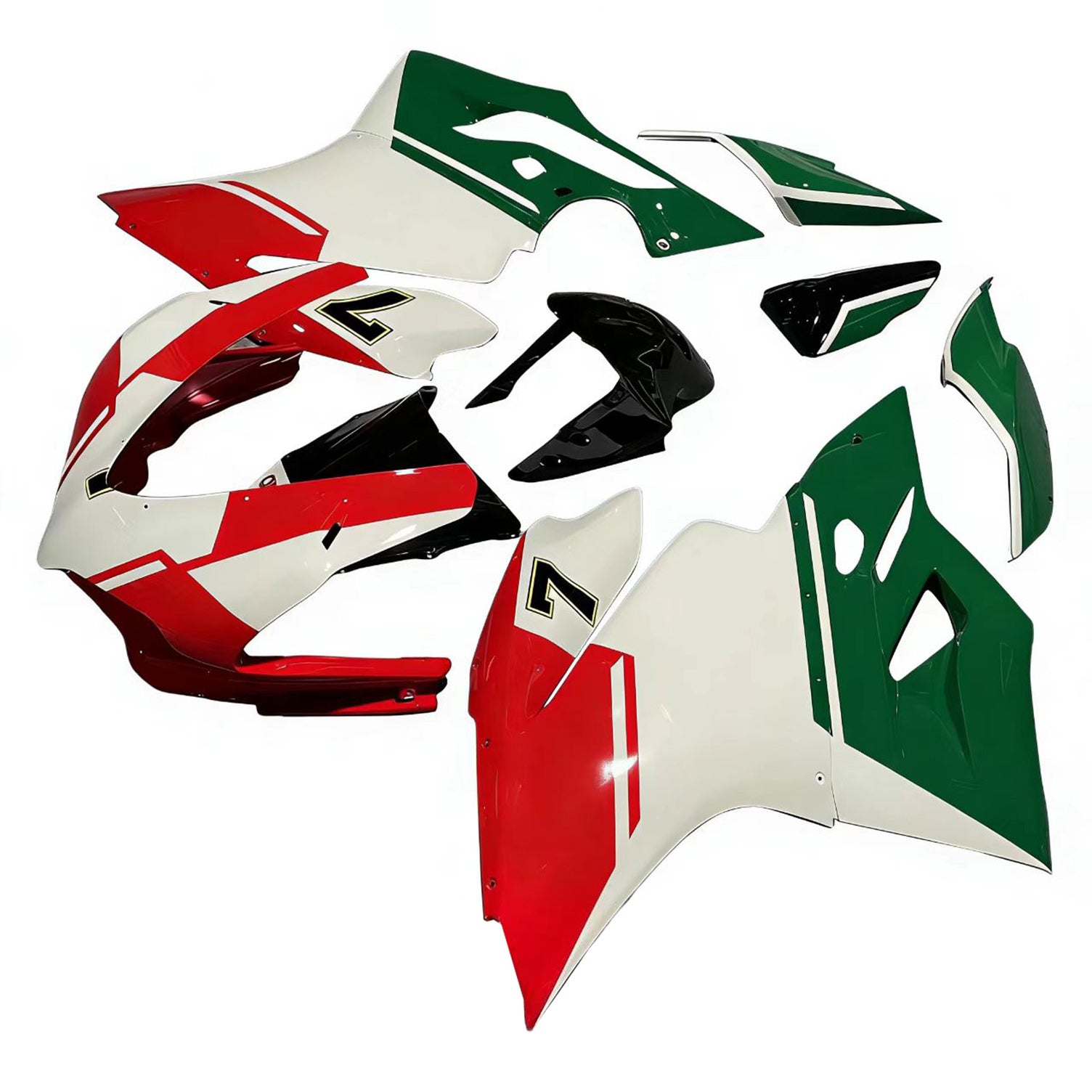 Amotopart 2015-2020 Ducati 959 Green White Red Failing Kit