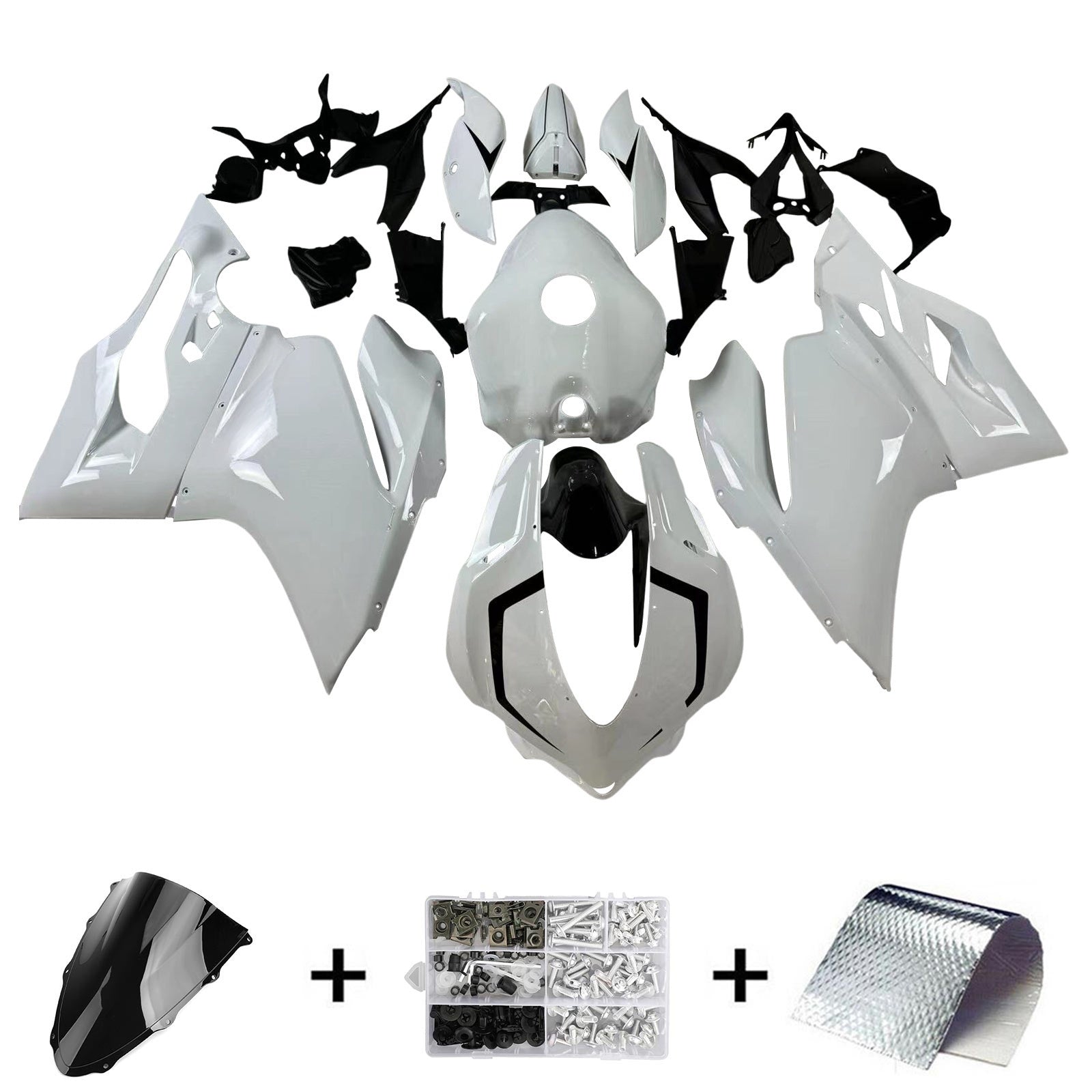 Amotopart 2015-2020 Ducati 959 White Fairing Kit