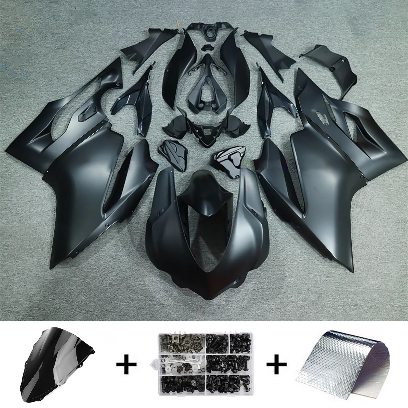 Amotopart 2015-2020 Ducati 959マットブラックホワイトフェアリングキット