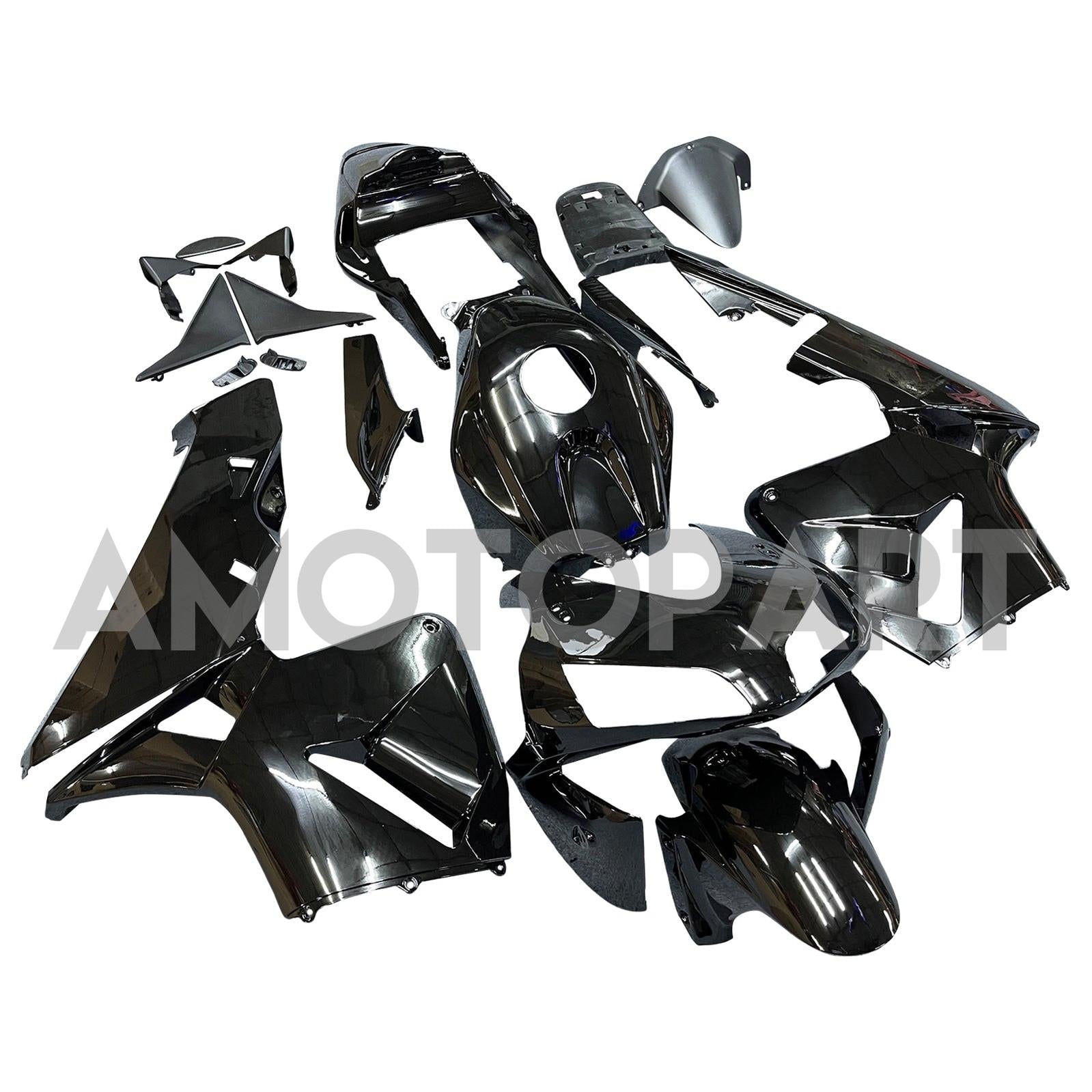 Amotopart 2003 2004 CBR600RR Honda Verkleidungsset, Schwarz