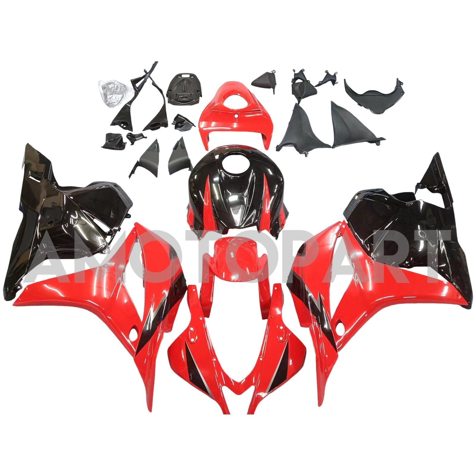 Amotopart 2009-2012 CBR600RR Honda Fairing Red&Black Kit