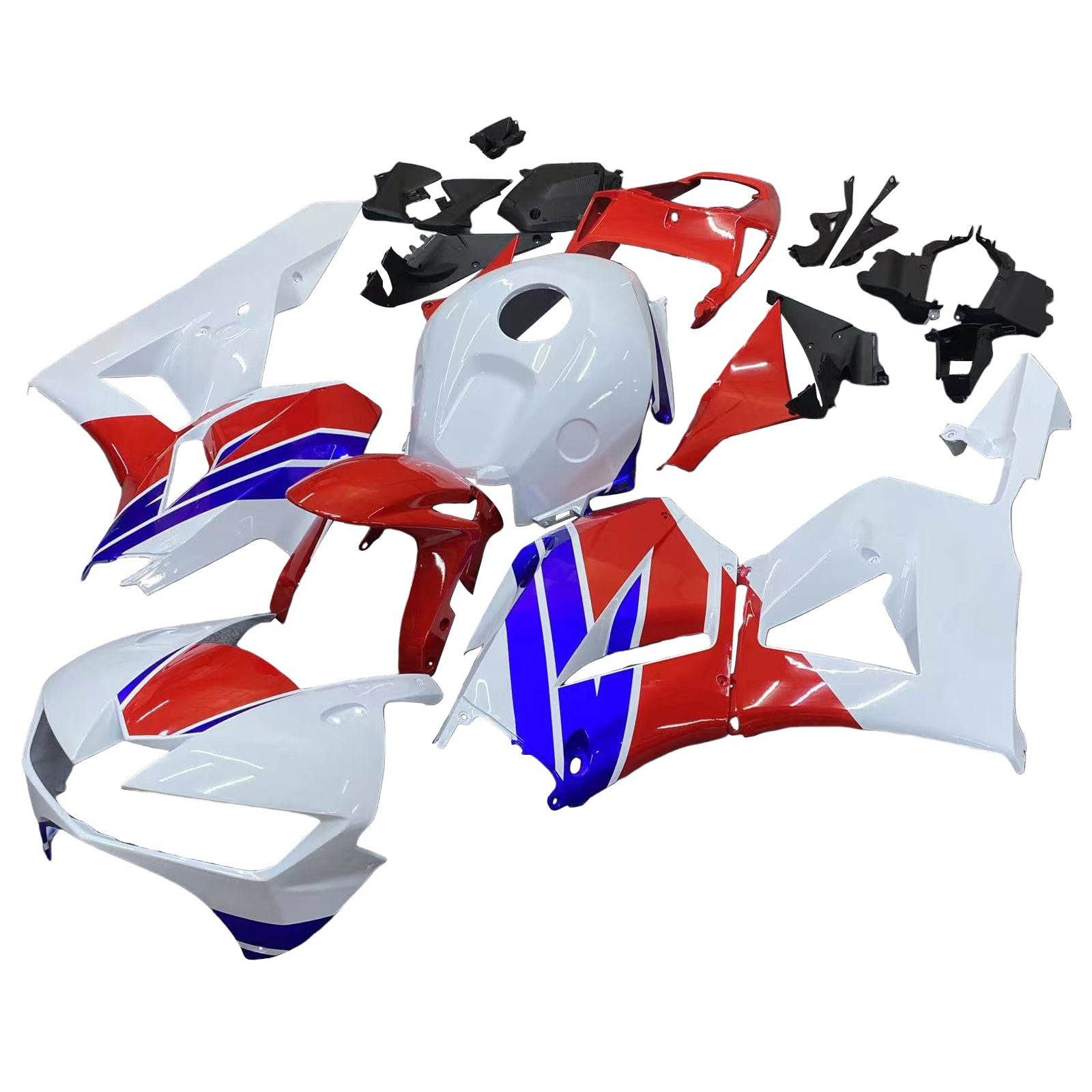 Amotopart 2013-2020 CBR600RR Honda Fairing White Blue Kit