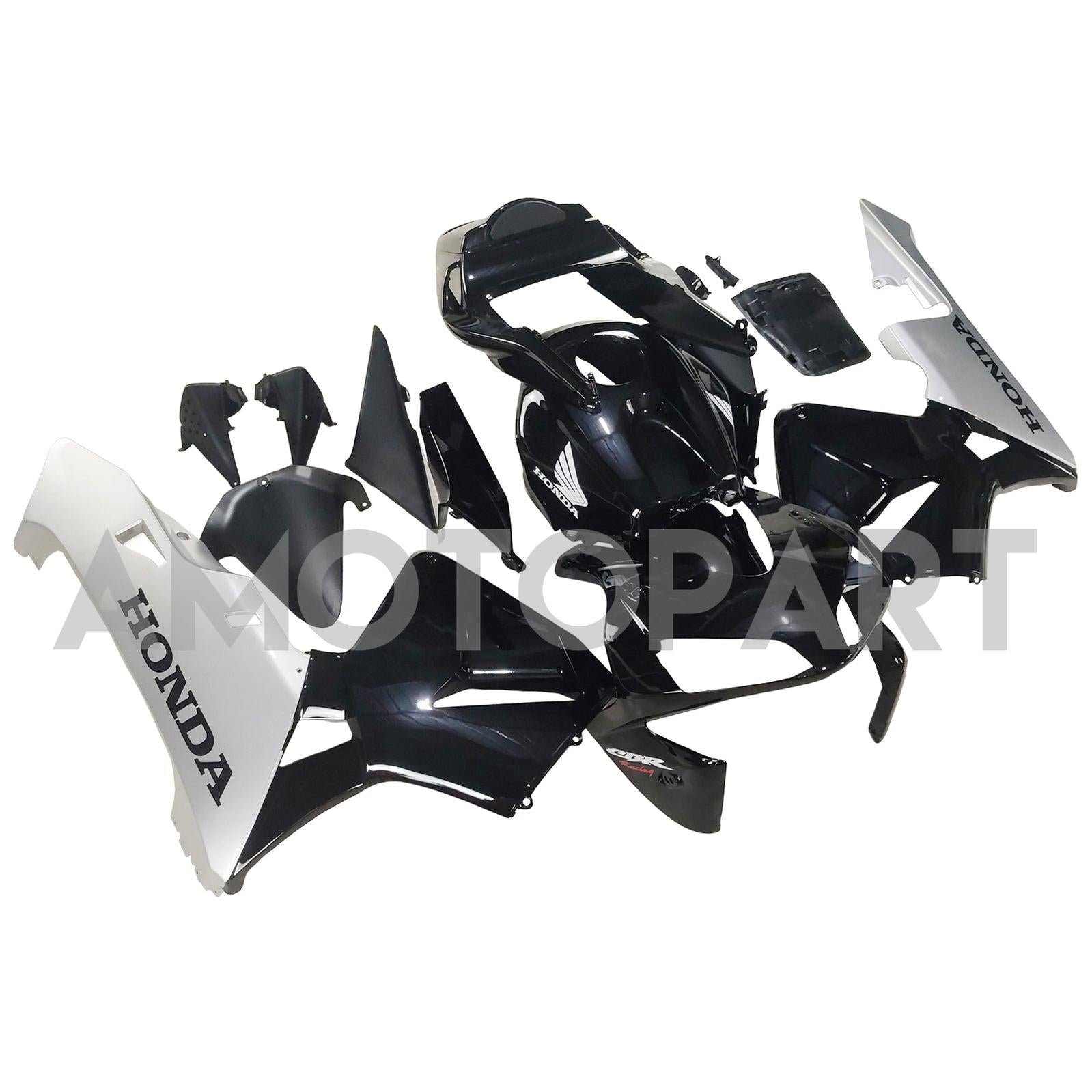 Amotopart 2003-2004 CBR600RR Honda Fairing Black&Silver Kit