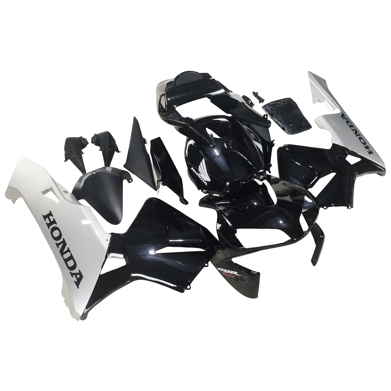 Amotopart 2003-2004 CBR600RR Honda Fairing Black & Silver Kit