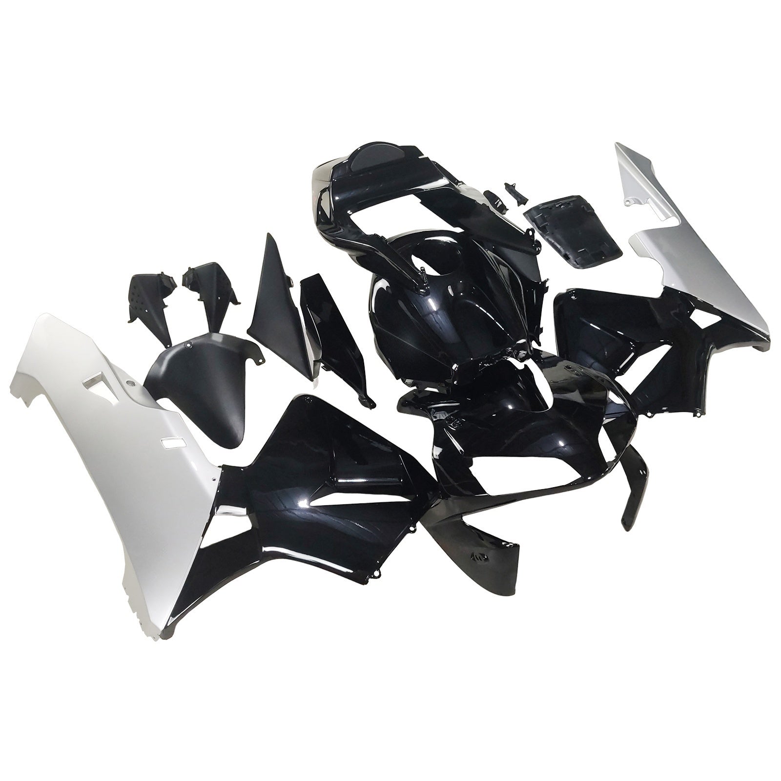 Amotopart 2003-2004 CBR600RR Honda Fairing Black & Silver Kit