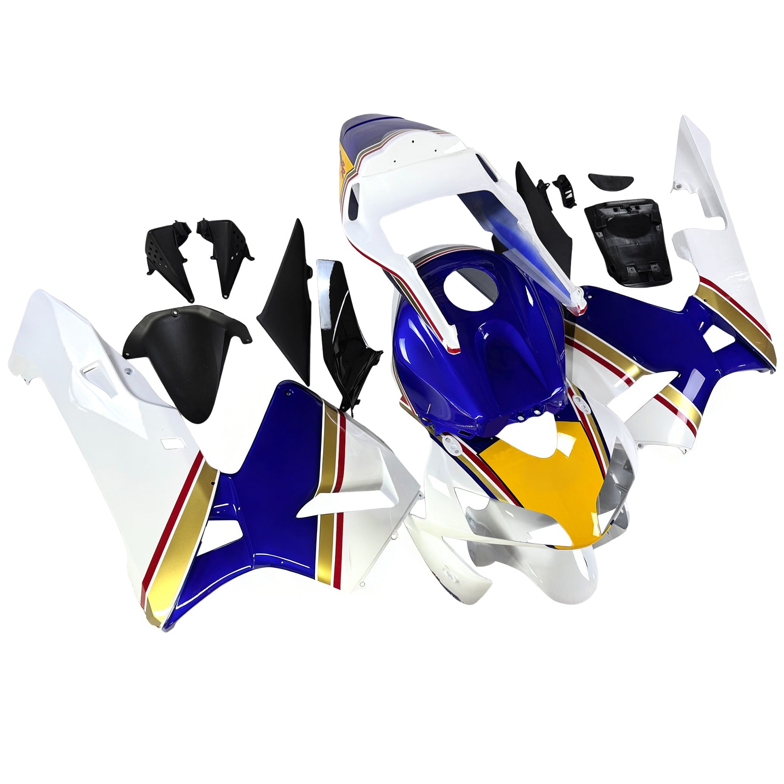 Amotopart 2003-2004 Honda CBR600RR Blue Yellow Fairing Kit