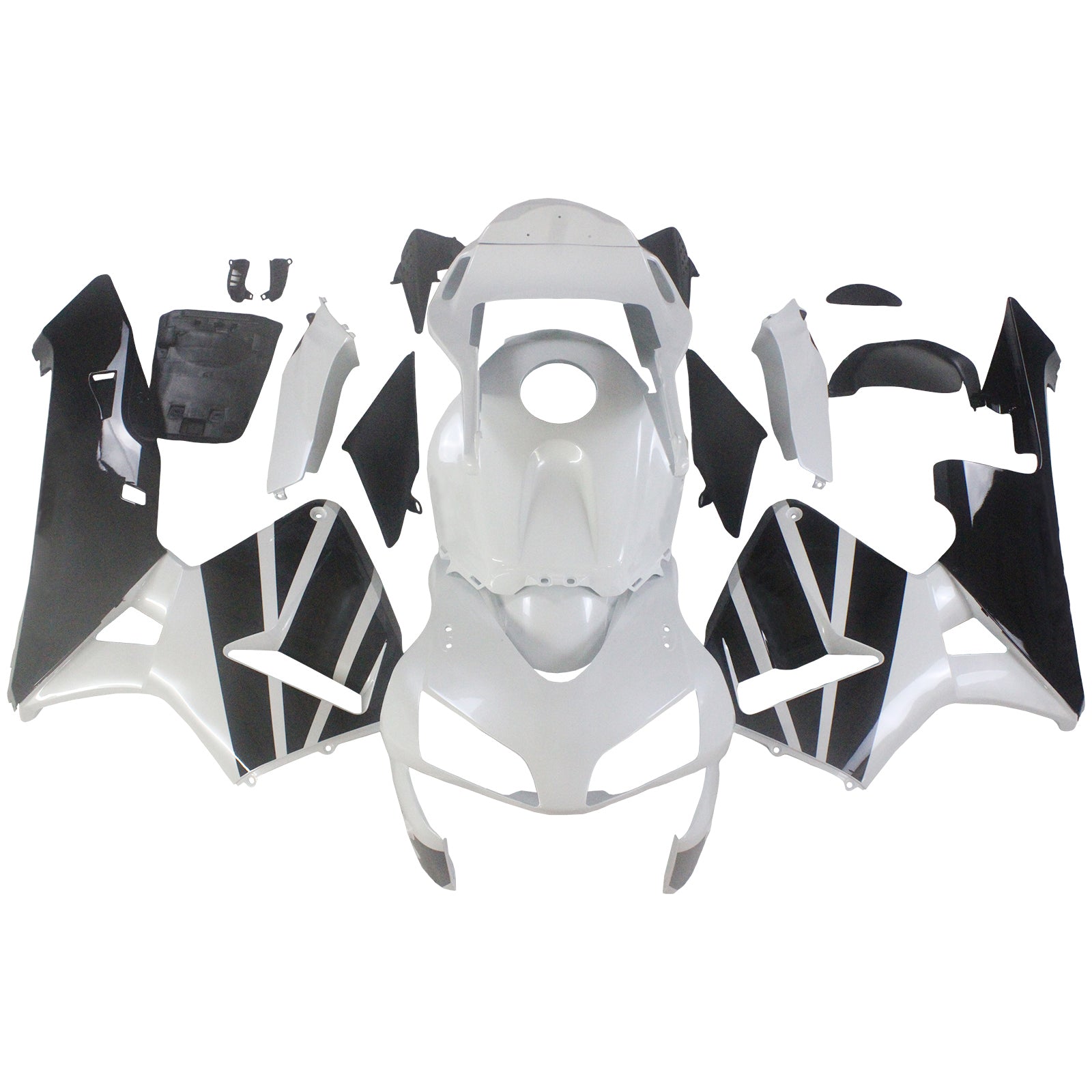 Amotopart 2003-2004 Honda CBR600RR White Black Fairing Kit