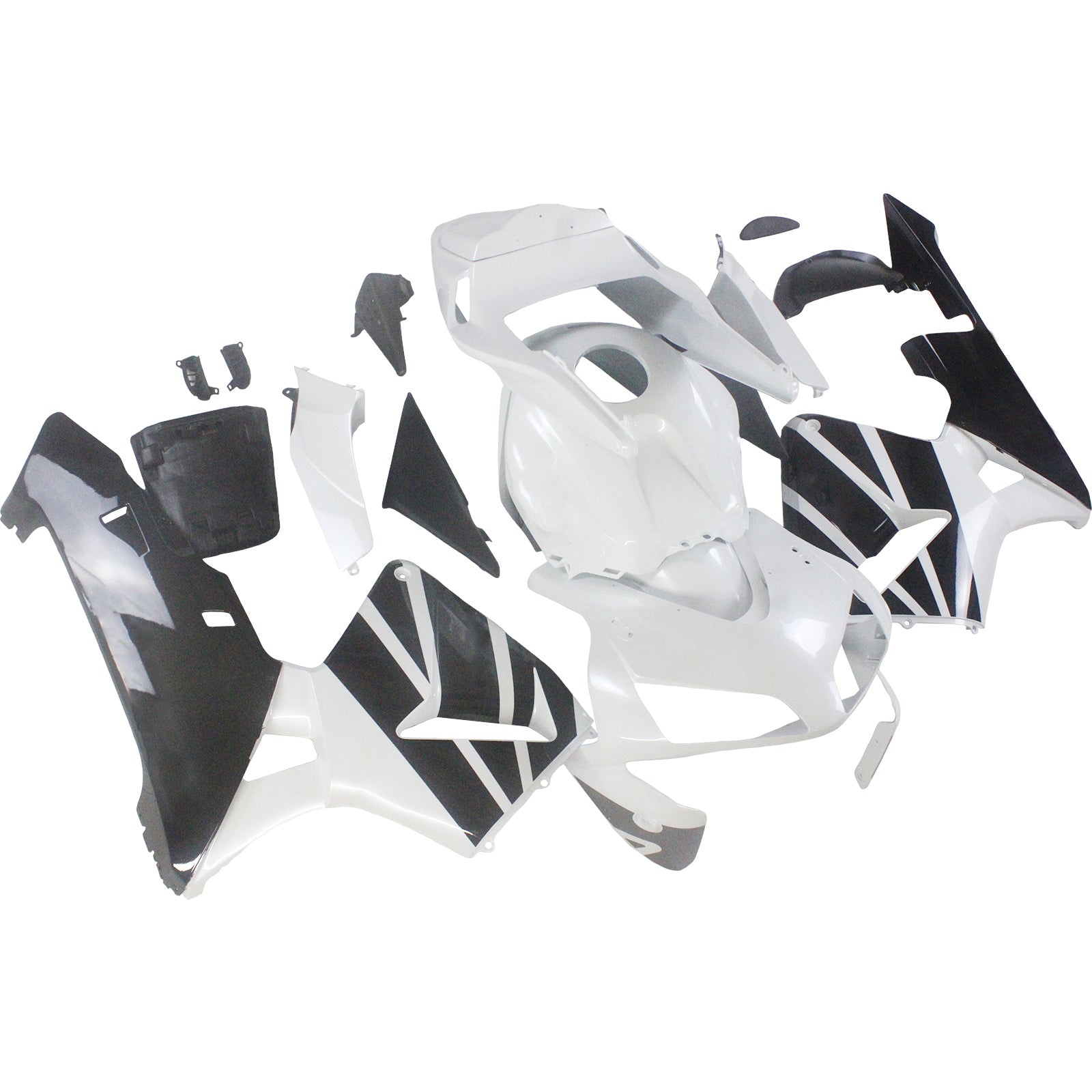 Amotopart 2003-2004 Honda CBR600RR White Black Fairing Kit