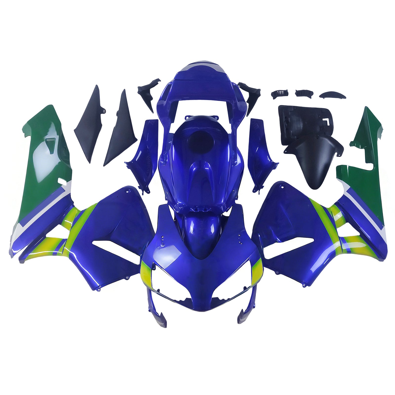 Amotopart 2003-2004 Honda CBR600RR Blue White Green Fairing Kit