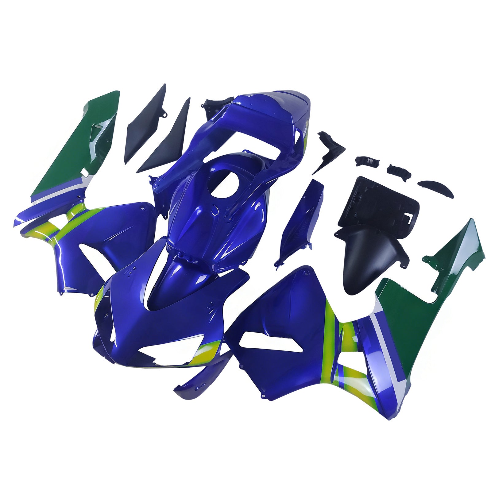 Amotopart 2003-2004 Honda CBR600RR Blue White Green Fairing Kit
