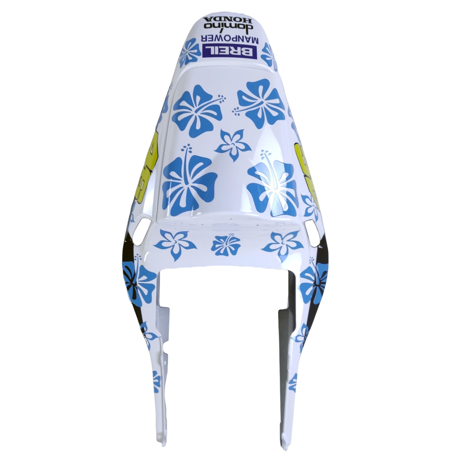 Amotopart 2003-2004 Honda CBR600RR White Blue Snow Fairing Kit