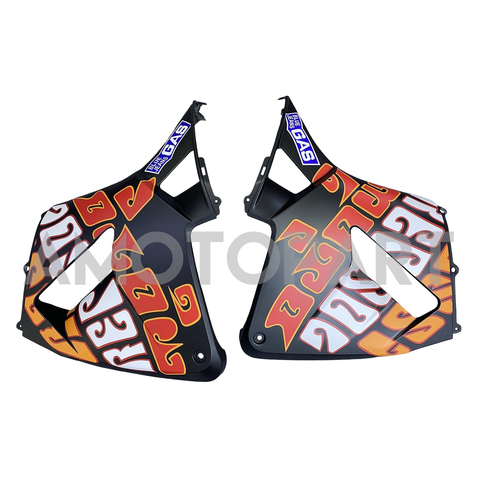 Amotopart 2003-2004 Honda CBR600RR Black Blue Red Accents Fairing Kit