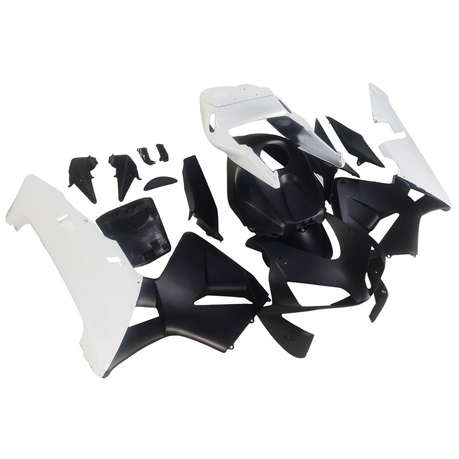 Amotopart 2003-2004 Honda CBR600RR White Black Fairing Kit