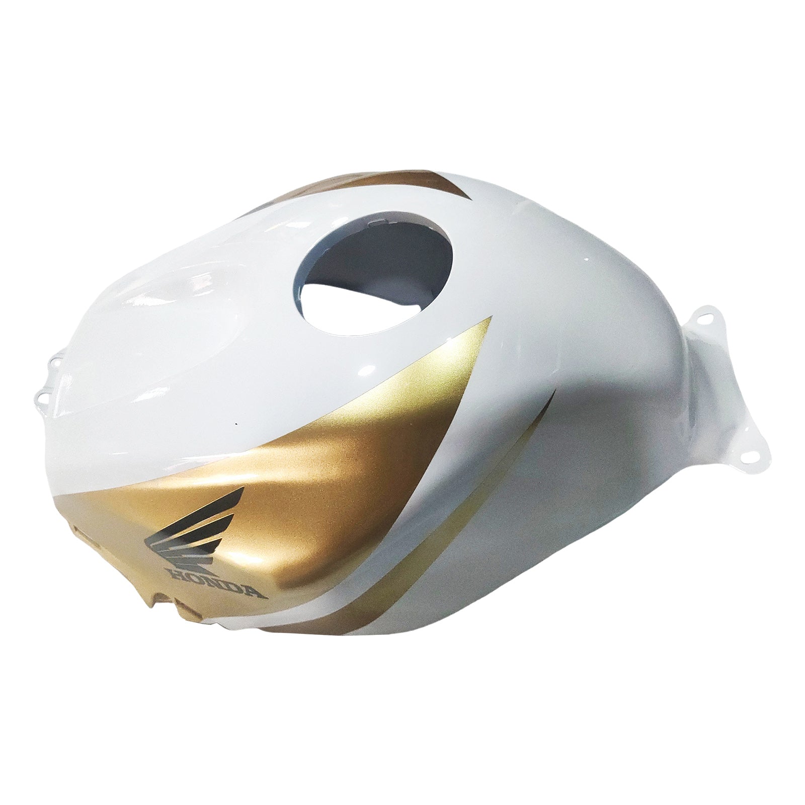 Amotopart 2003-2004 Honda CBR600RR Fairing White & Gold Kit