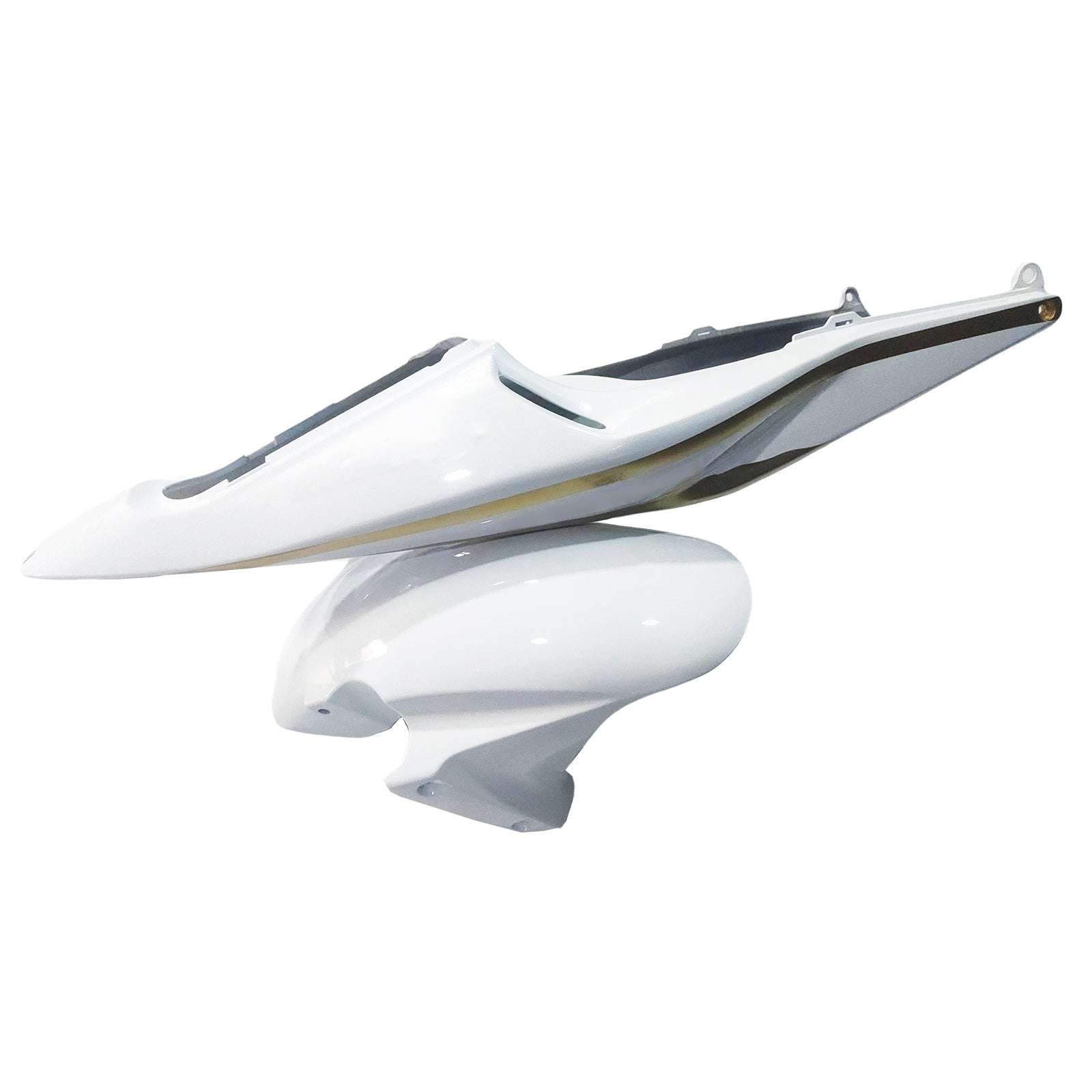 Amotopart Verkleidung für Honda CBR600RR (2003–2004), Weiß&Gold-Kit