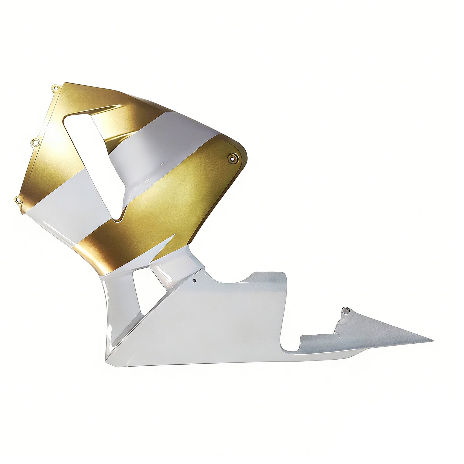 Amotopart Verkleidung für Honda CBR600RR (2003–2004), Weiß&Gold-Kit