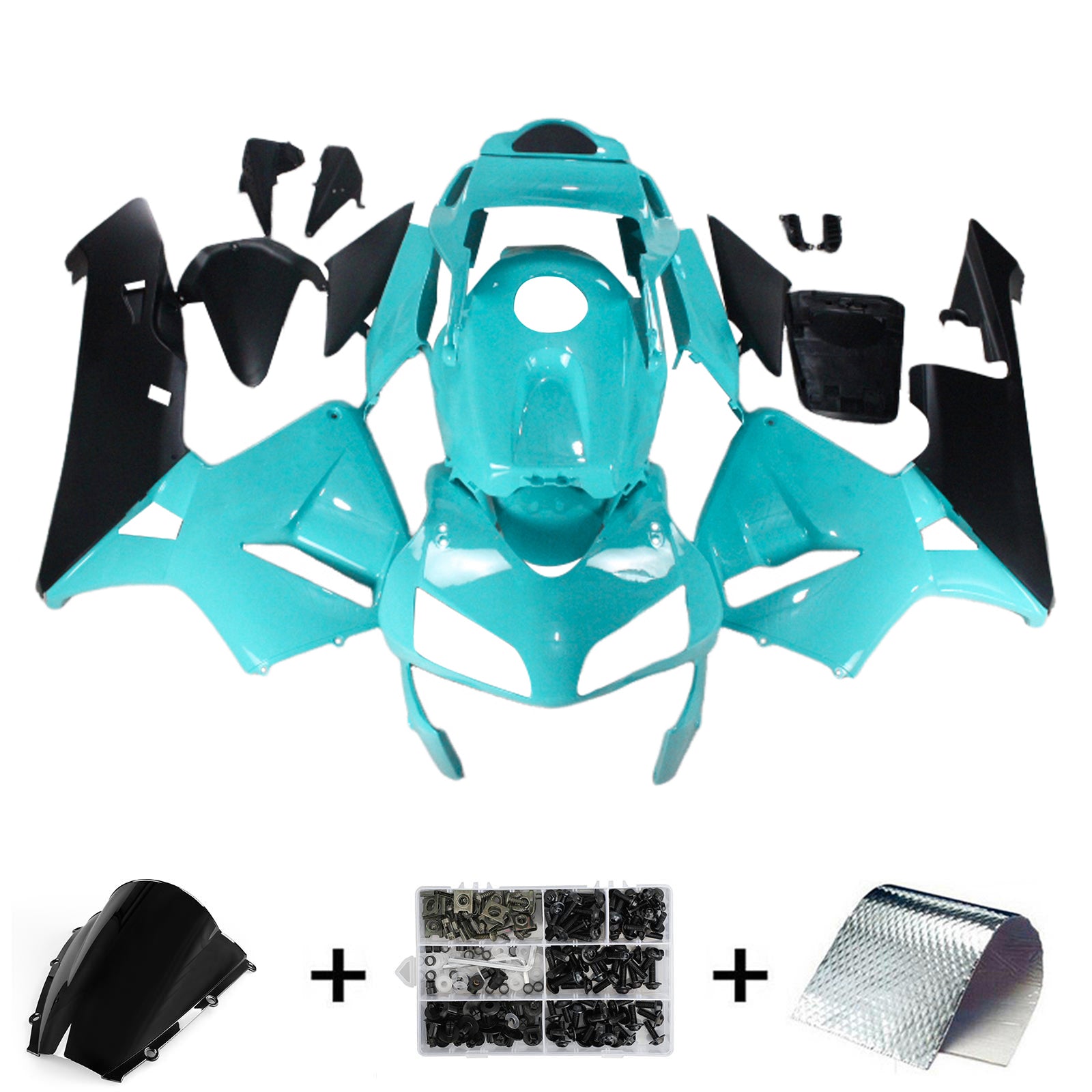 Amotopart 2003-2004 Honda CBR600RR Mint Blue Fairing Kit