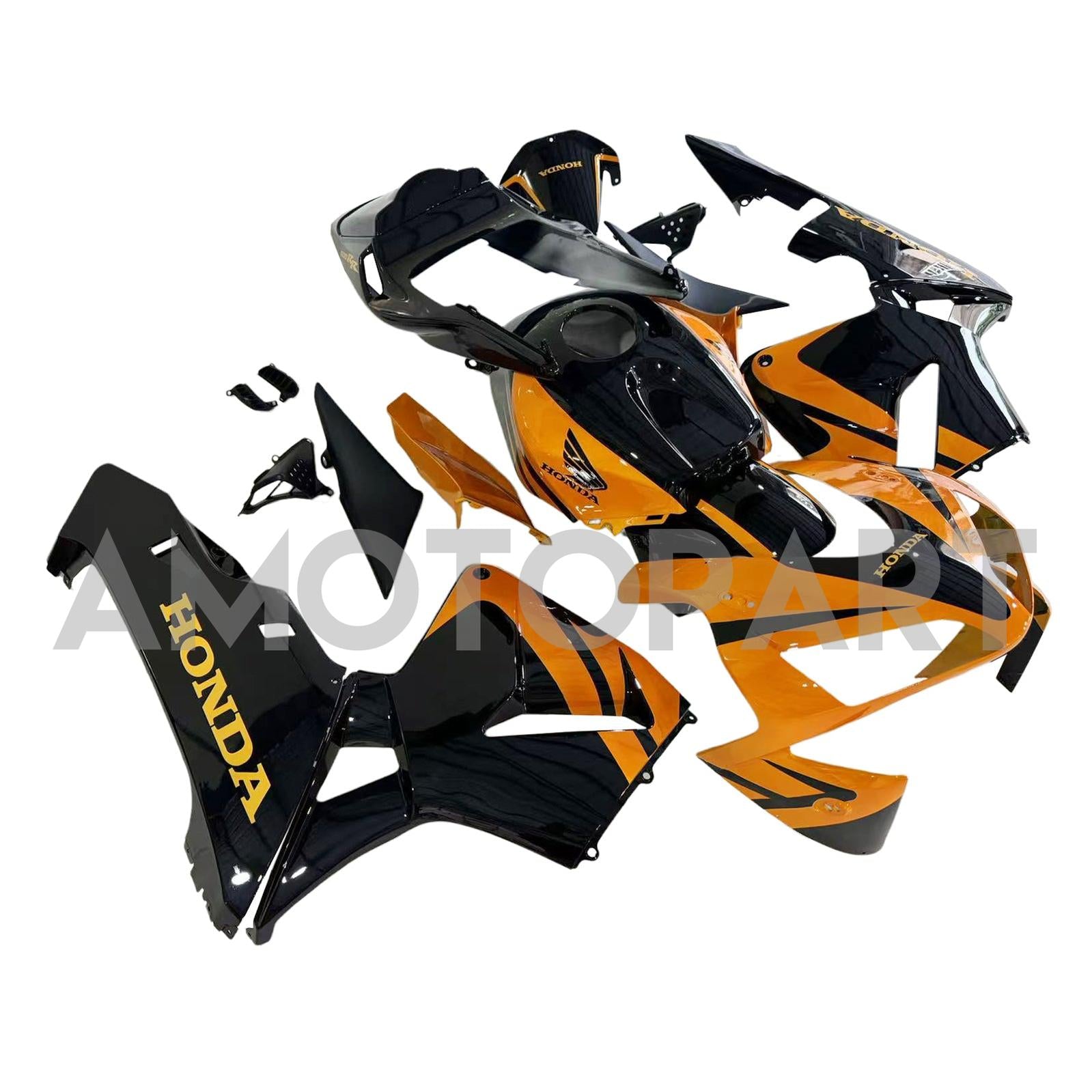 Amotopart 2003-2004 Honda CBR600RR Orange Black Fairing Kit