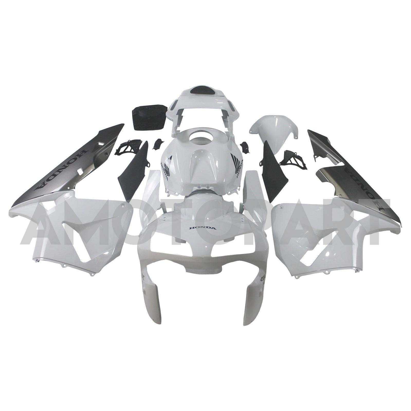 Amotopart 2003-2004 Honda CBR600RR White&Grey Fairing Kit