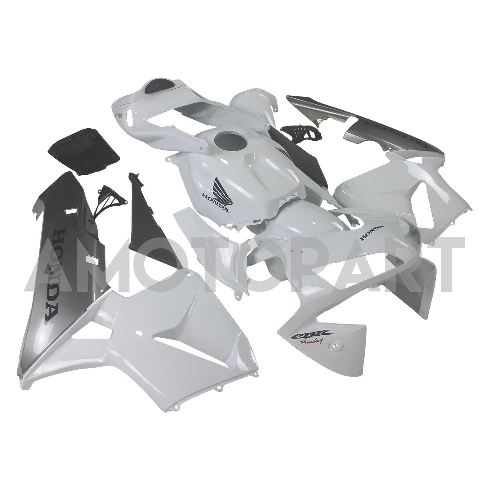 Amotopart 2003-2004 Honda CBR600RR White&Grey Fairing Kit