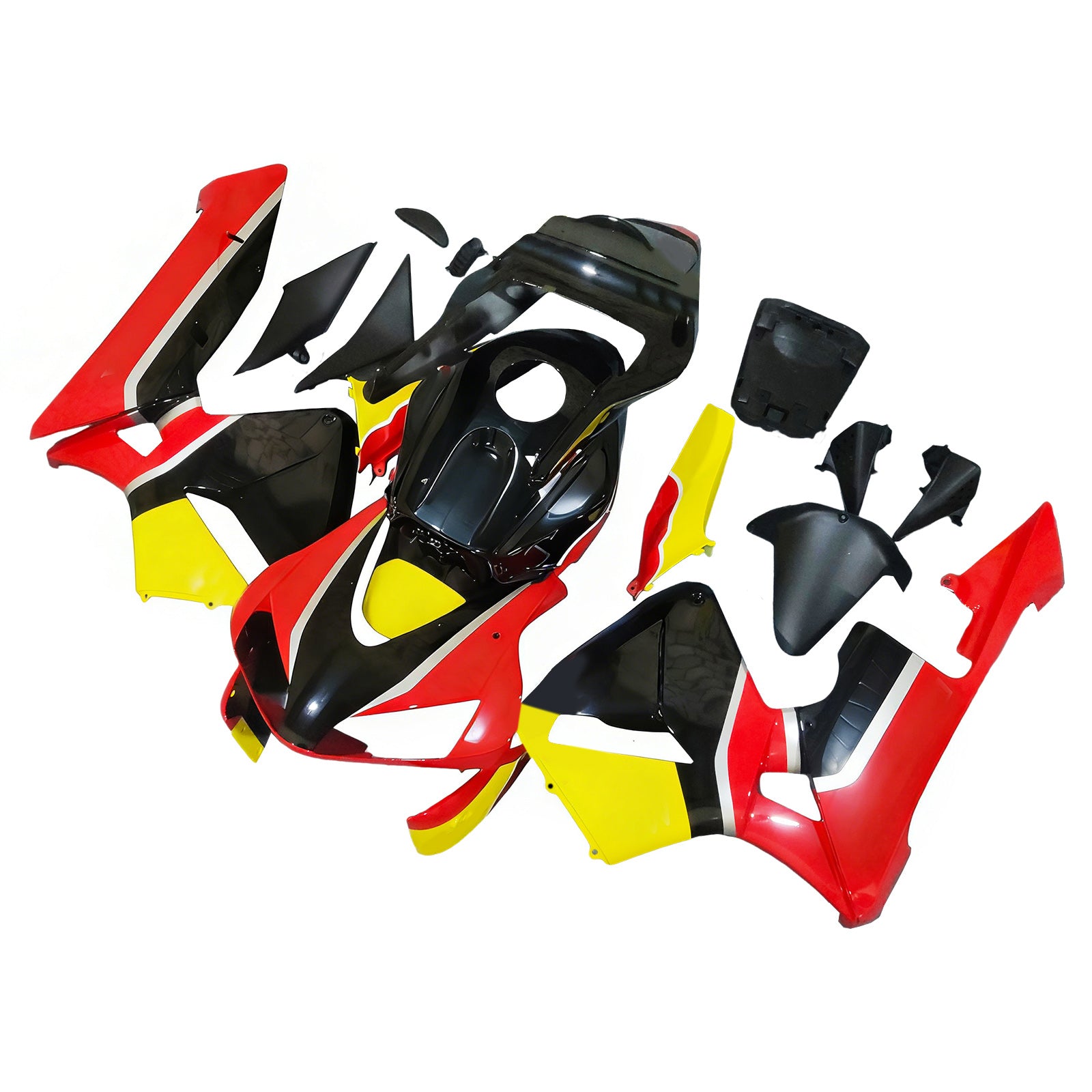 Amotopart 2003-2004 Honda CBR600RR Black Red Yellow Fairing Kit