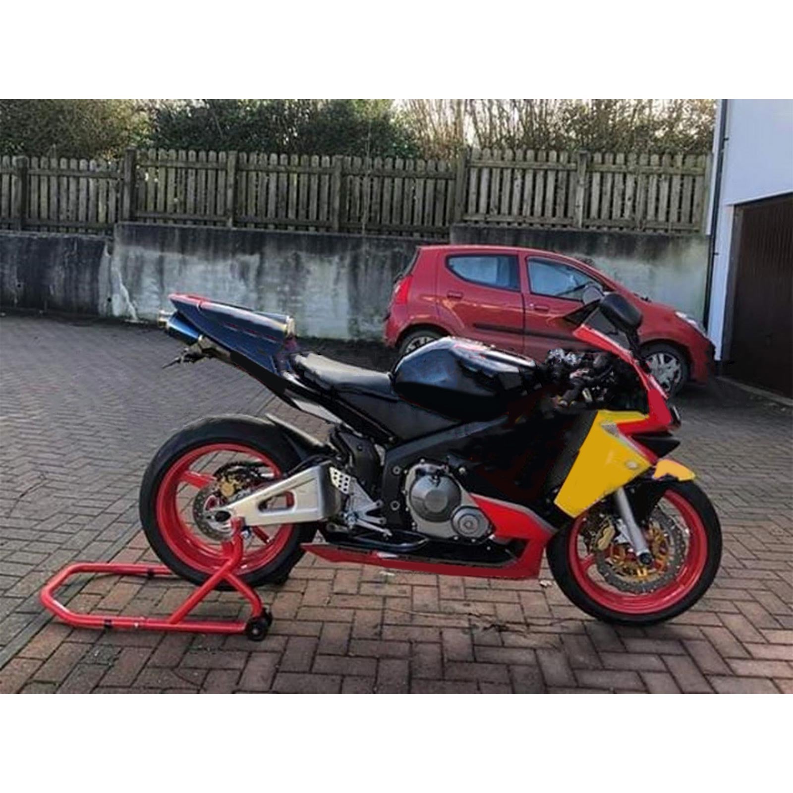 Amotopart 2003-2004 Honda CBR600RR Black Red Yellow Fairing Kit