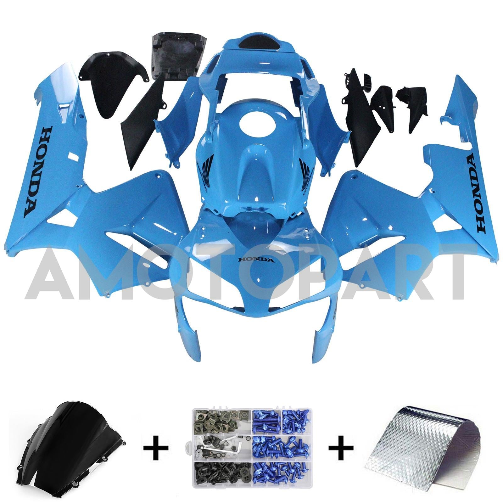 Amotopart 2003-2004 Honda CBR600RR Blue Fairing Kit