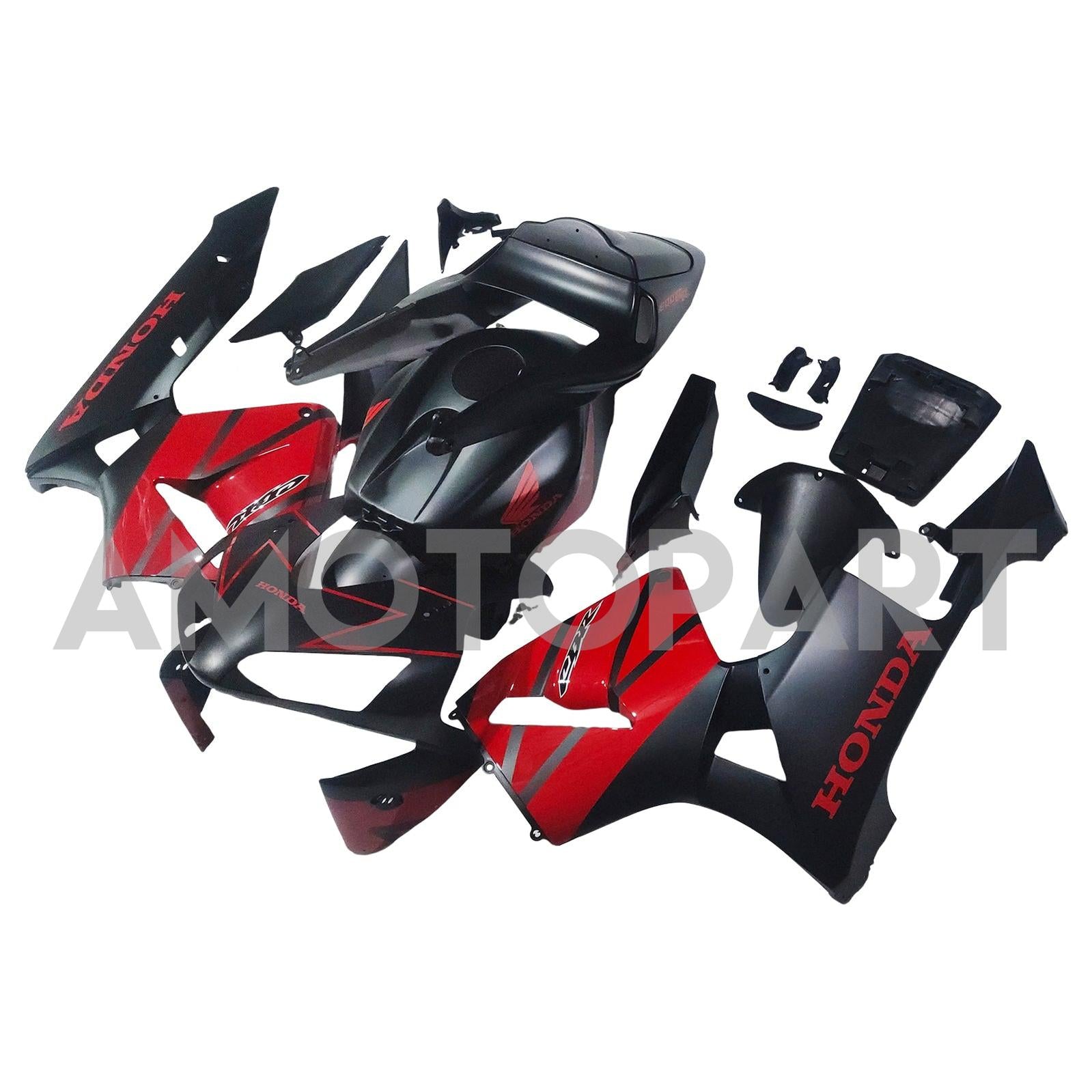 Amotopart 2003-2004 Honda CBR600RR Kit de carénage noir rouge