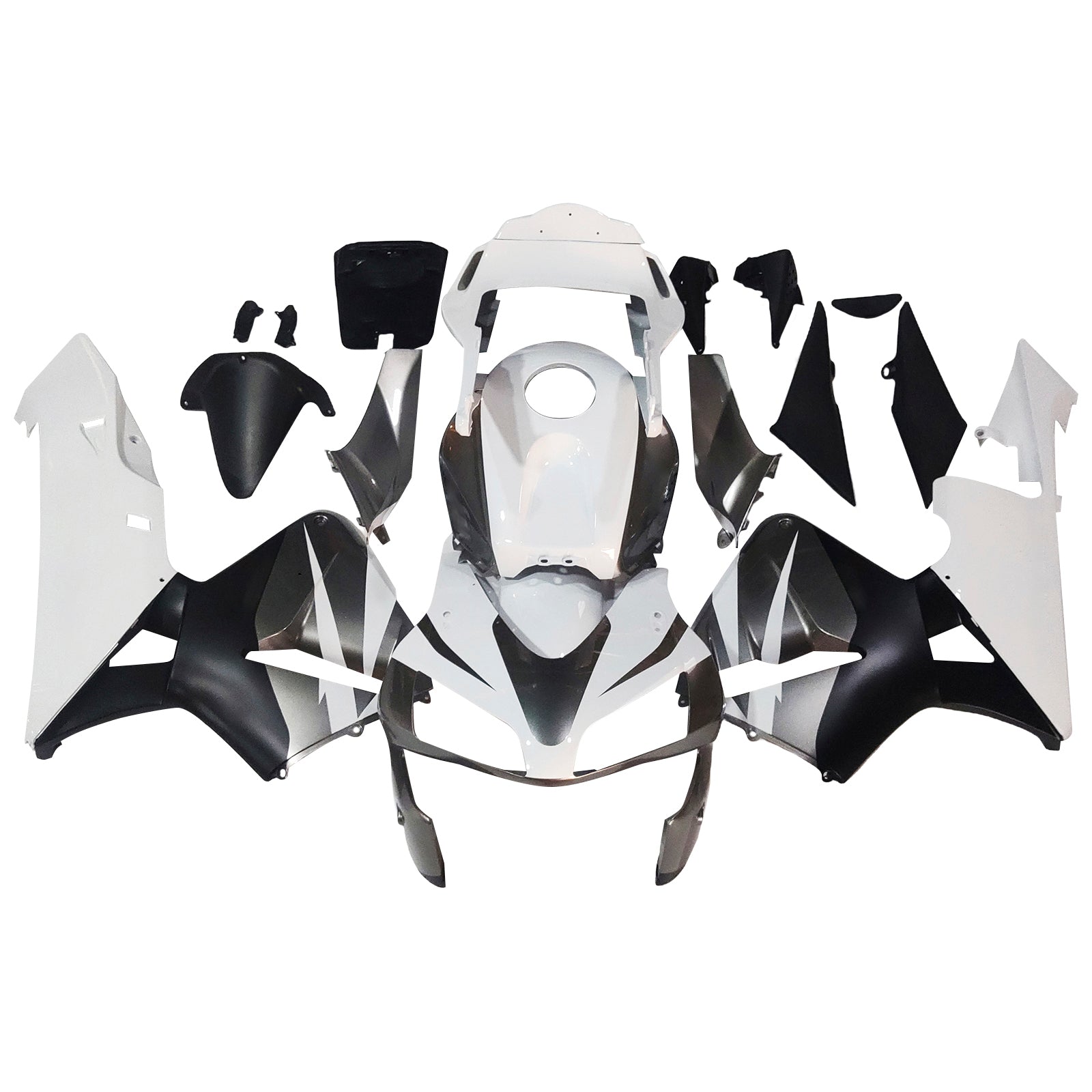 Amotopart 2003-2004 Honda CBR600RR White Black Fairing Kit