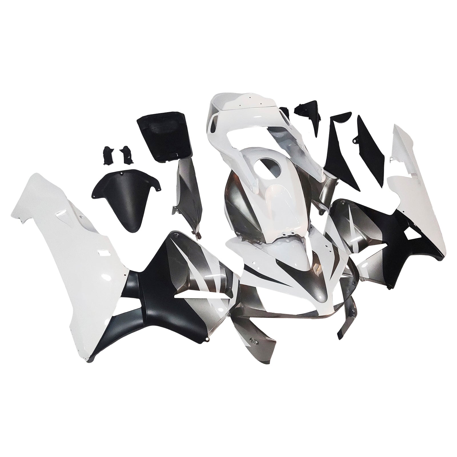 Amotopart 2003-2004 Honda CBR600RR White Black Fairing Kit