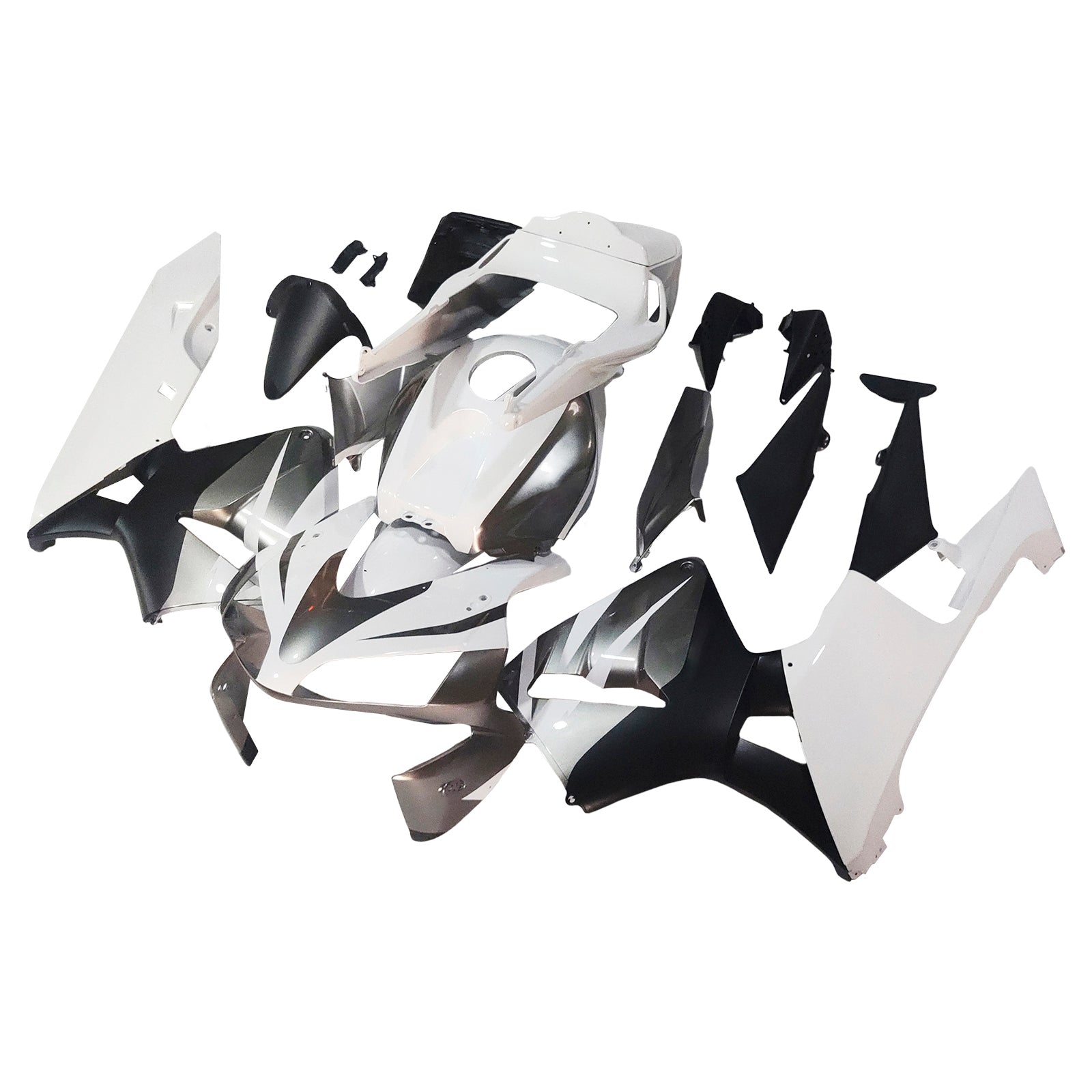 Amotopart 2003-2004 Honda CBR600RR White Black Fairing Kit