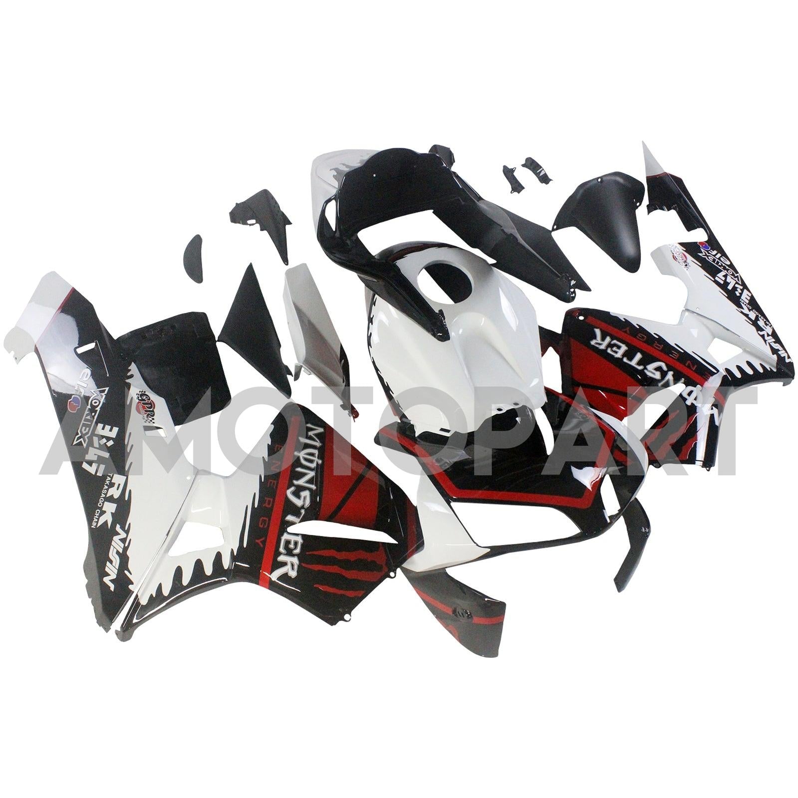 Amotopart 2003-2004 ホンダ CBR600RR ホワイト レッド フェアリングキット
