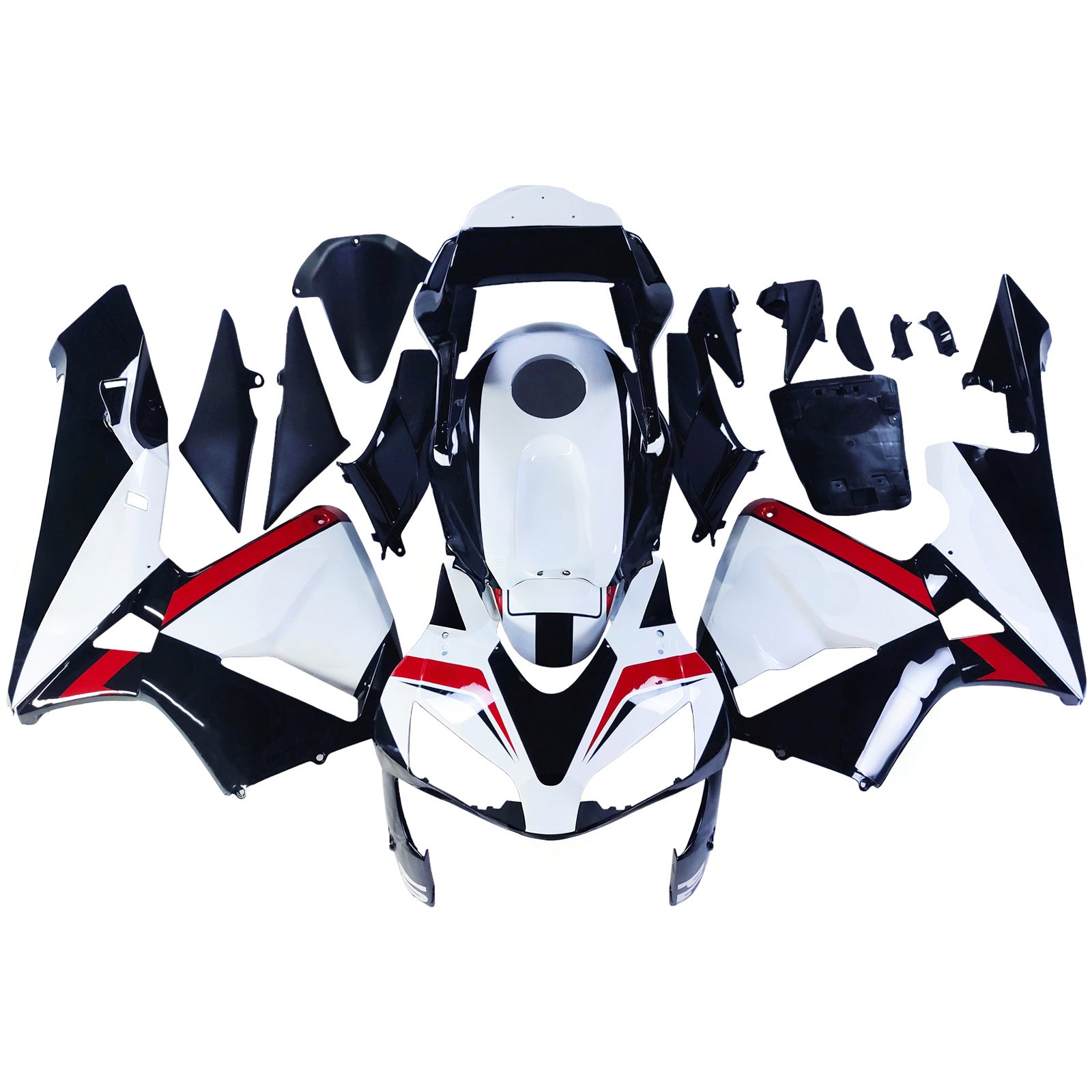 Amotopart 2003-2004 Honda CBR600RR White Black Red Fairing Kit